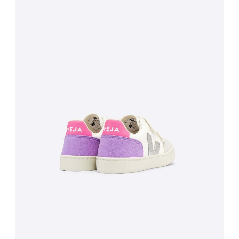 Veja V-12 CHROMEFREE Schoenen Kinderen White/Purple | NL 749KOR